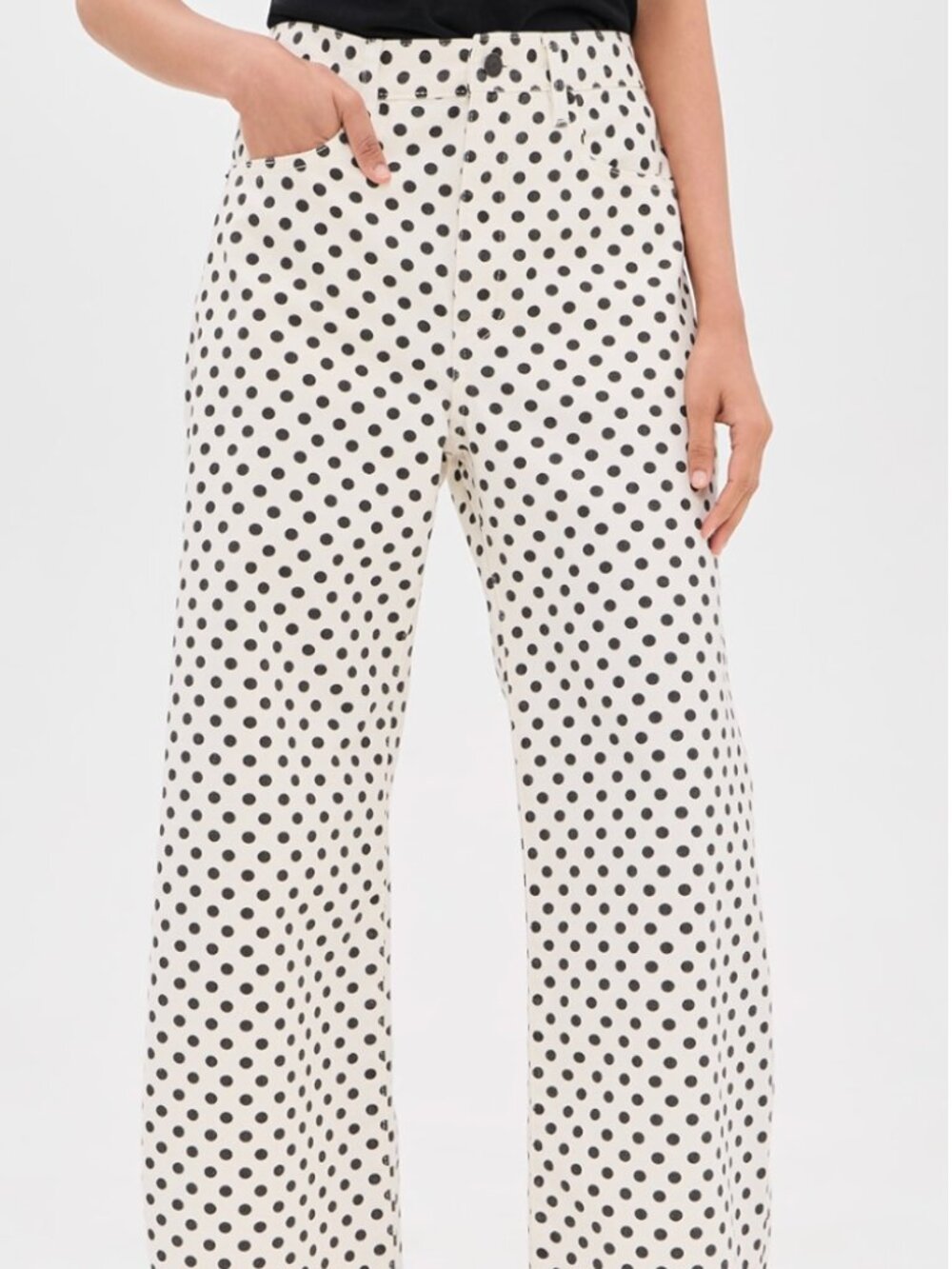 FRAME Polkadot Bow Crop Jeans SIZE 2